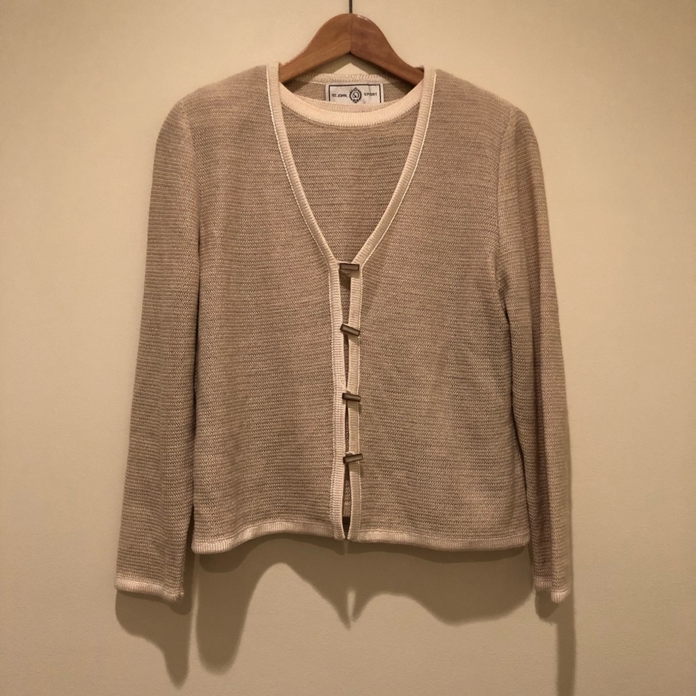 St. John Sport 2 Piece Cardigan and Sleeveless Top